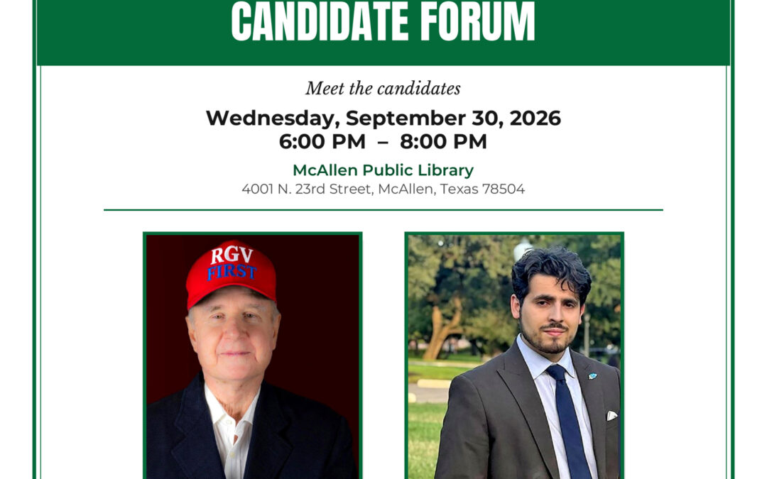 Texas House District 41 Candidate Forum – September 30 at McAllen Public Library